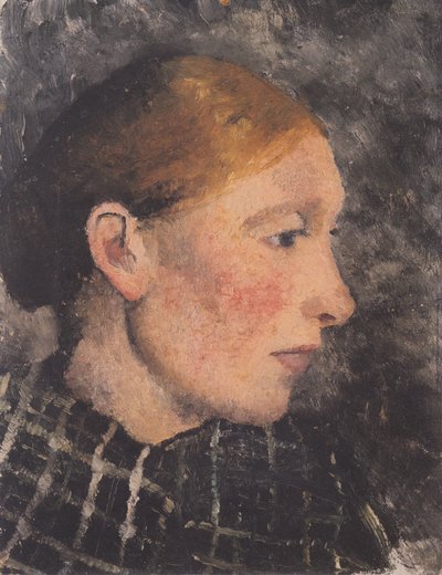 Head of a Peasant Woman in Profile Facing Right by Paula Modersohn Becker